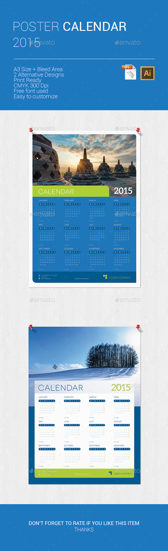 Poster Calendar 2015 - Calendars Stationery