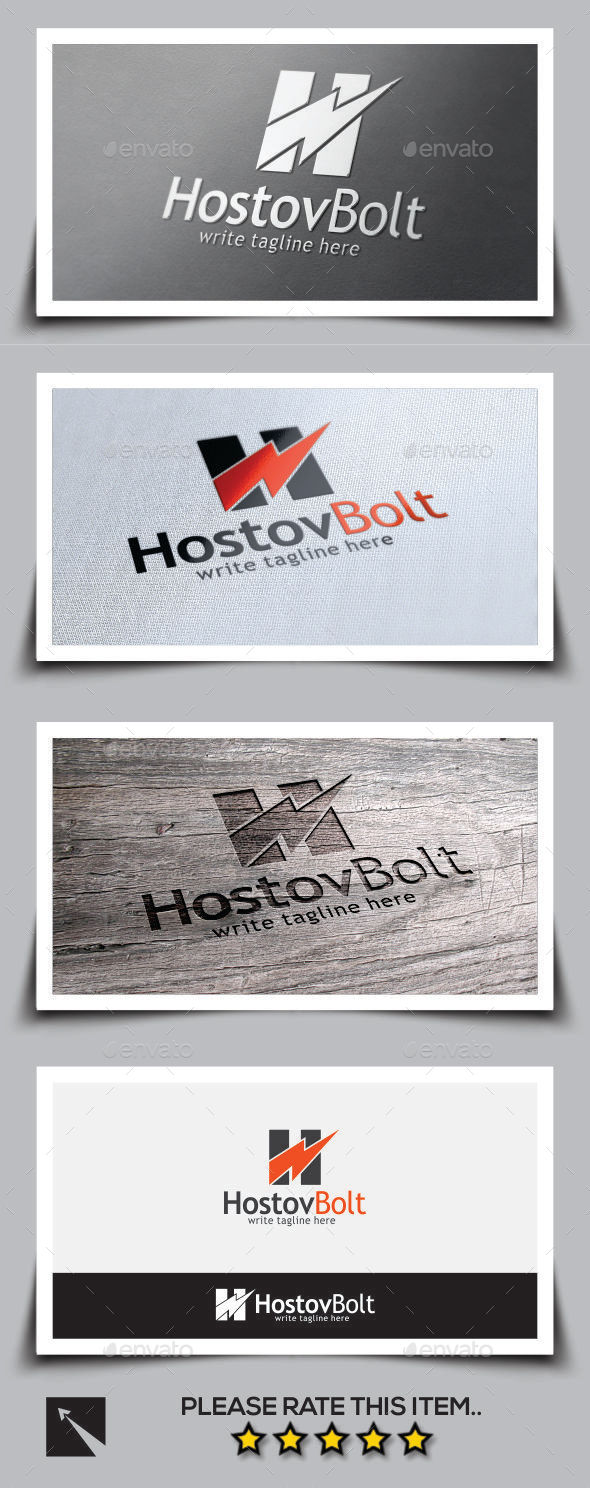 Bolt Letter H Logo Template - Letters Logo Templates