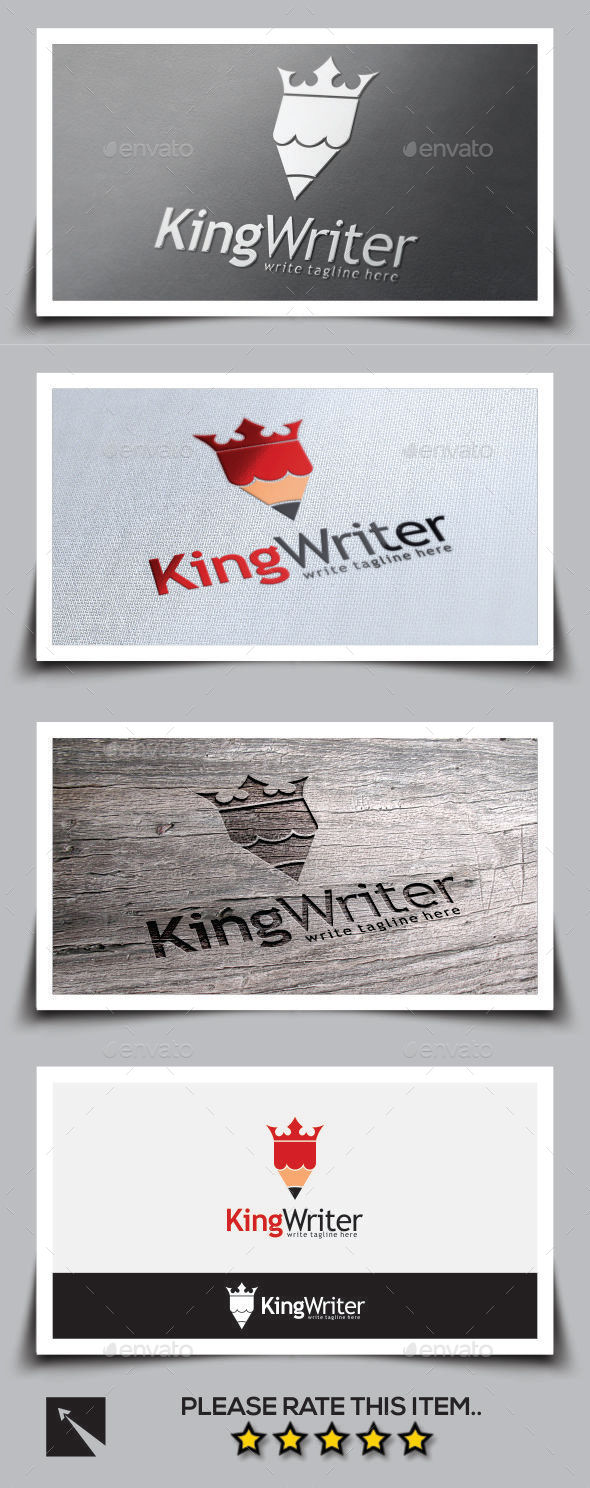 King Writer Pencil Logo Template - Objects Logo Templates