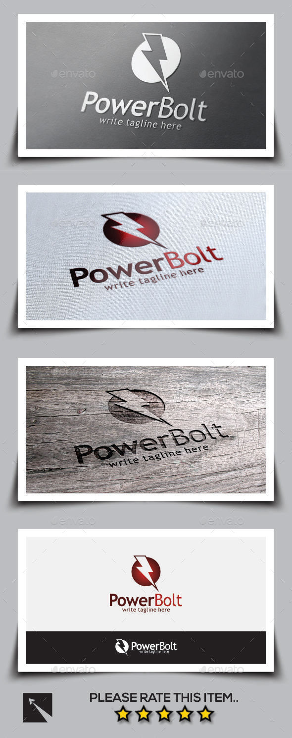 Power Bolt Logo Template - Symbols Logo Templates