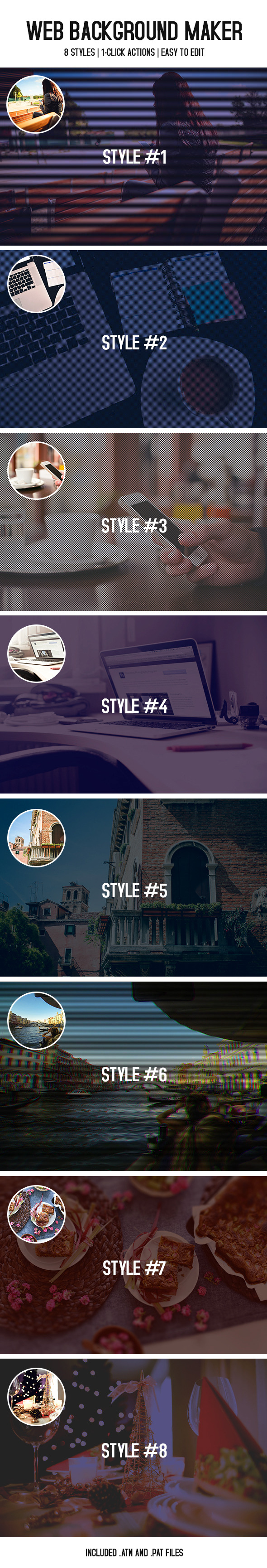 Web Background Maker - Photo Effects Actions