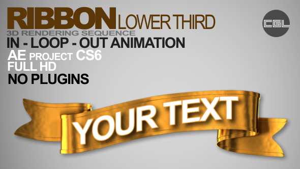 Ribbon Lower Third - VideoHive 9594749