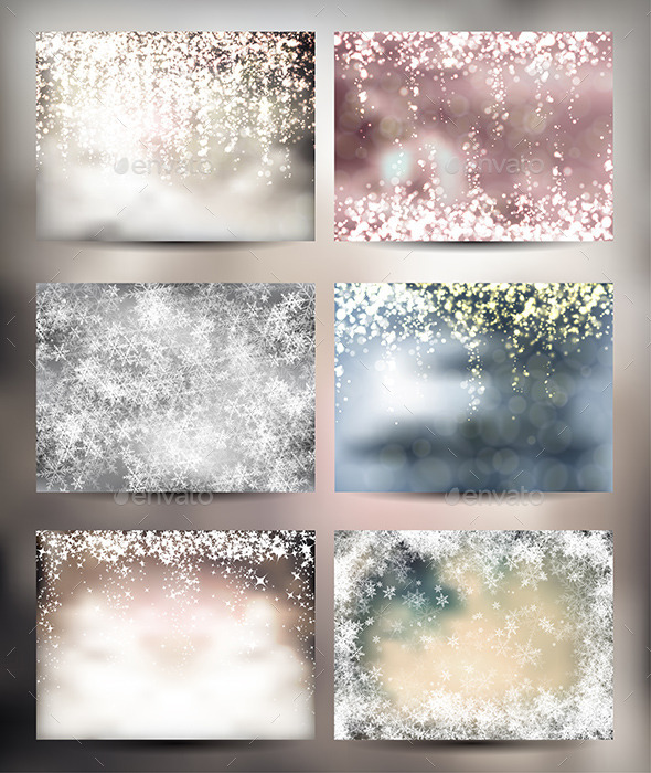 6 Christmas Background Set - Christmas Seasons/Holidays
