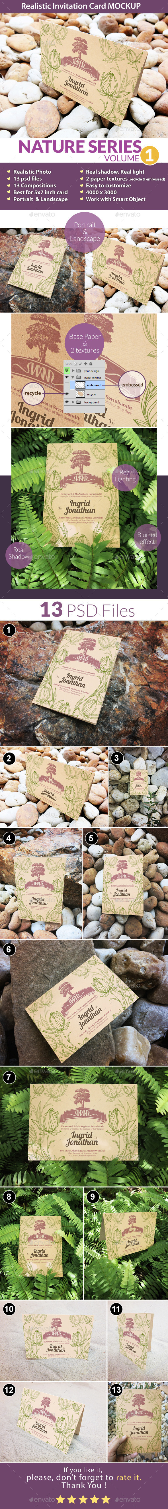 Invitation Card Mockup Nature Series Volume1 - Miscellaneous Print