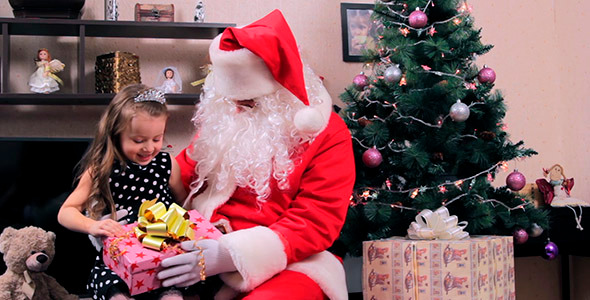 Santa Claus Gives A Gift 2