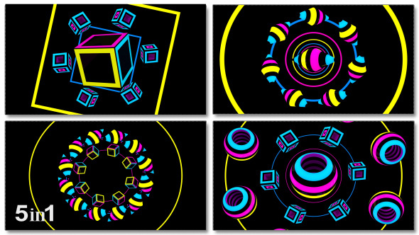 Colorful GeometryTunnel (5-Pack) alt