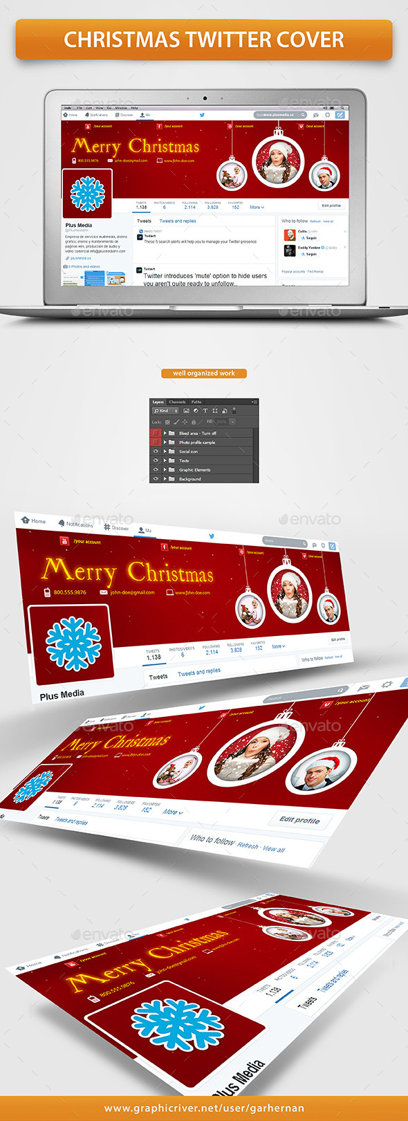 Christmas Twitter Cover - Twitter Social Media