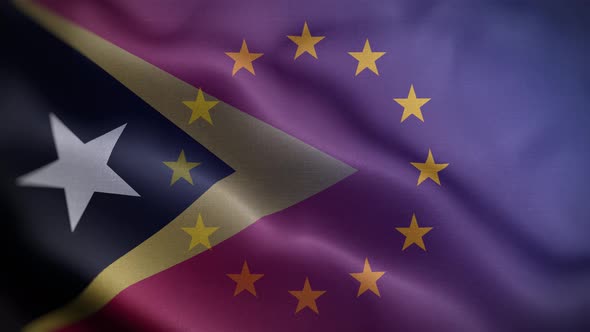 EU East Timor Flag Loop Background 4K