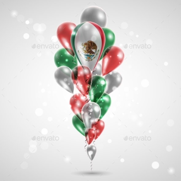 Flag of Mexico on Balloon - Christmas Seasons/Holidays