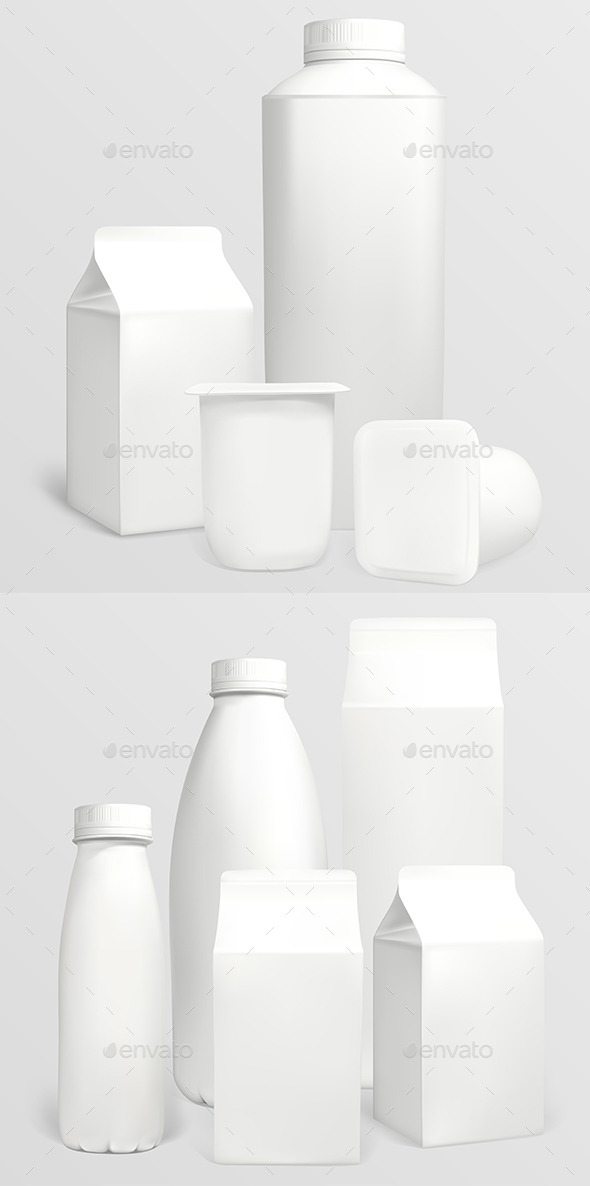 Blank Carton Packaging - Food Objects