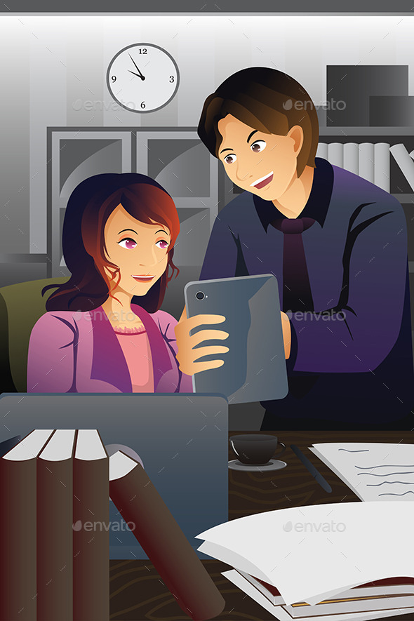 Business People Working at the Office - Business Conceptual