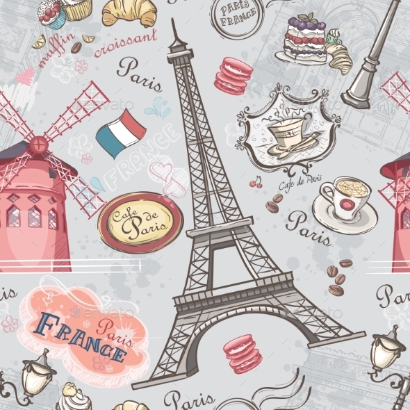 Paris Pattern by Nearbirds | GraphicRiver