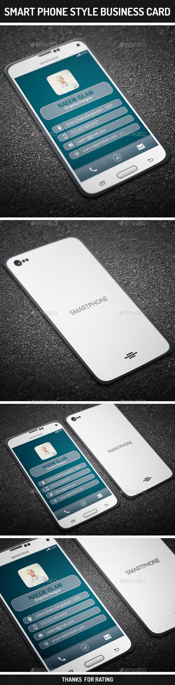 Smart Phone Style Business Card - Real Objects Business Cards