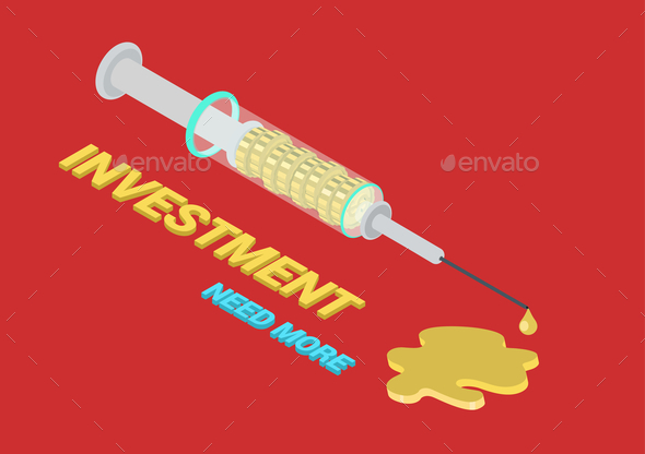 Funding Addiction Syringe - Concepts Business