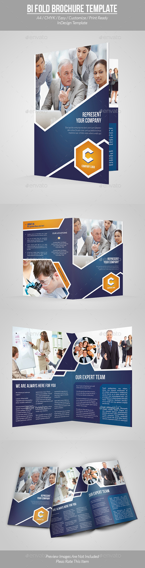 Bi Fold Brochure Template - Informational Brochures