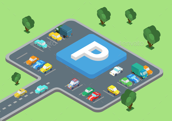 Parking Lot - Man-made Objects Objects