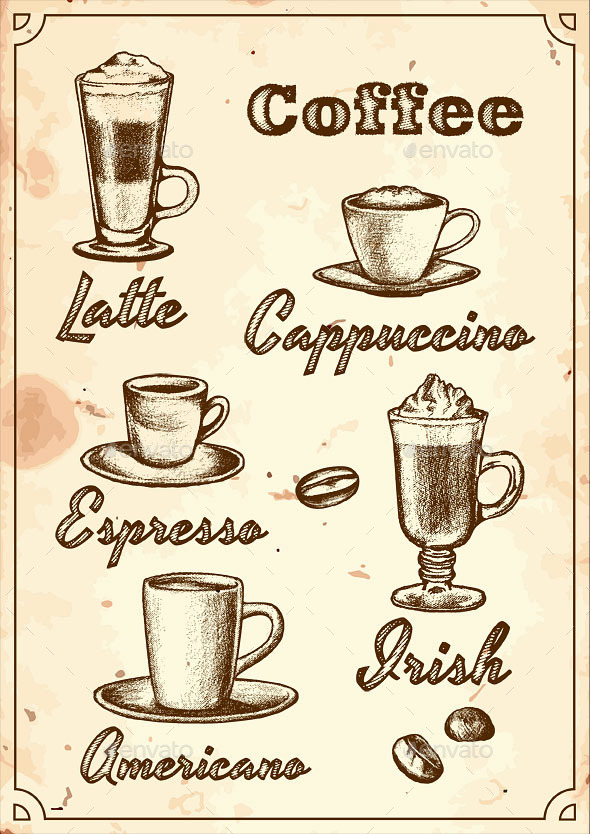 Coffee Menu - Food Objects