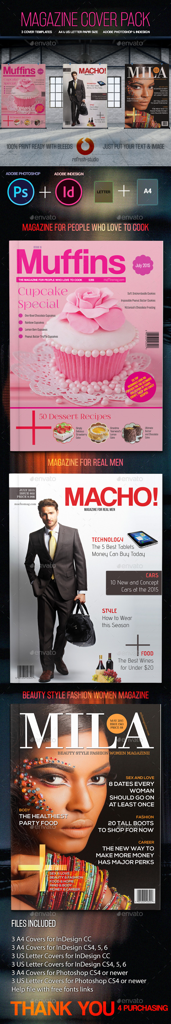 Magazine Covers - Magazines Print Templates