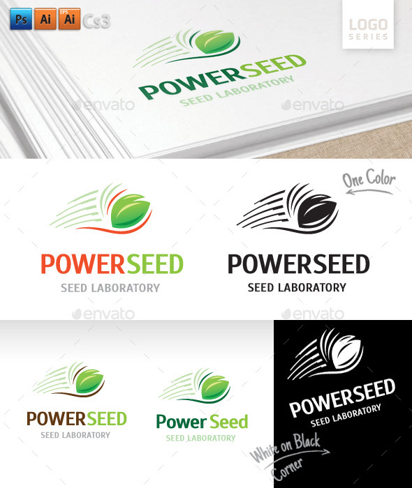 Power Seed Logo - Nature Logo Templates