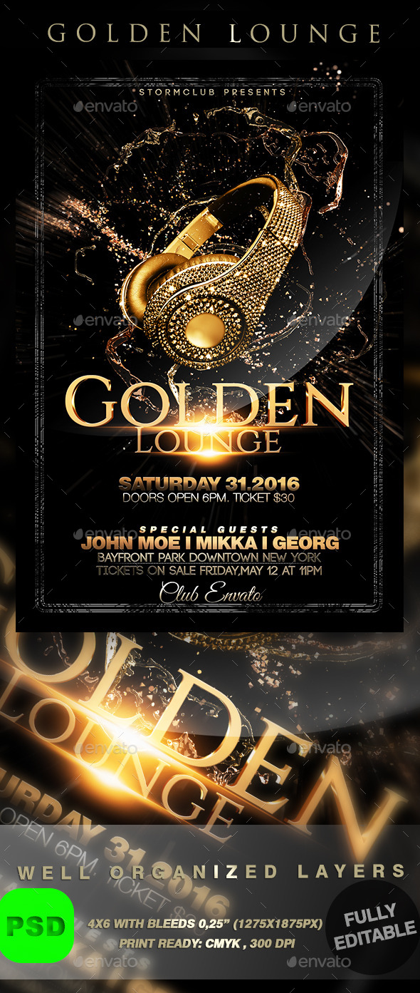 Golden Lounge - Events Flyers