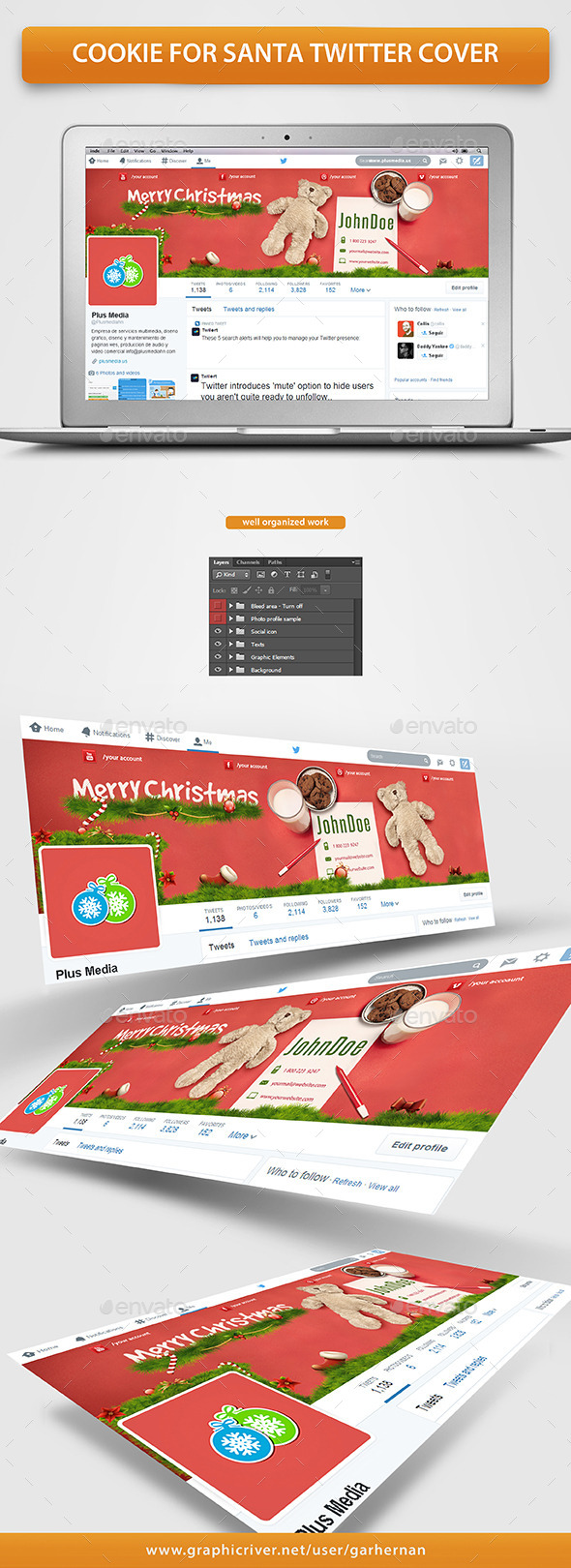 Cookie For Santa Twitter Cover - Twitter Social Media