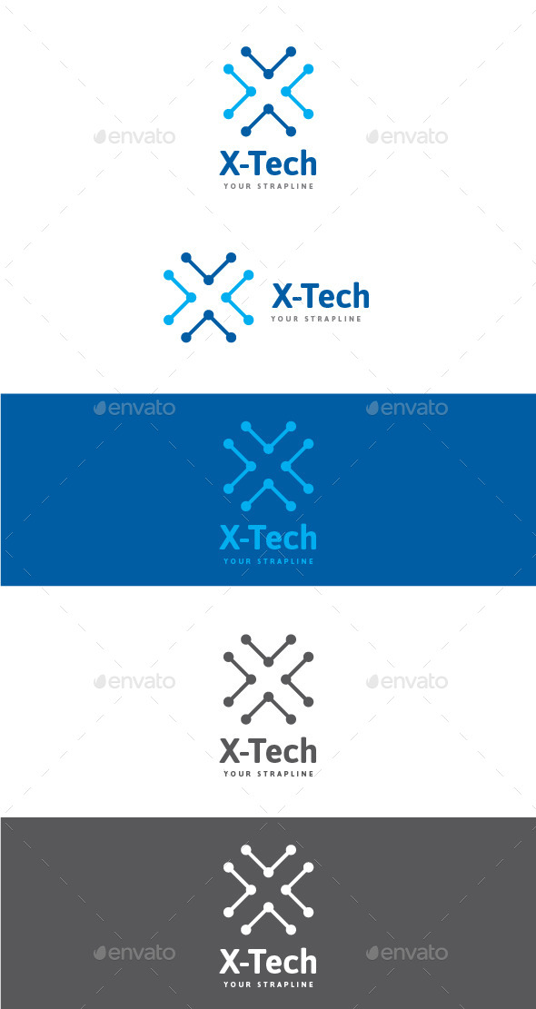 X-Tech Letter X Logo - Letters Logo Templates