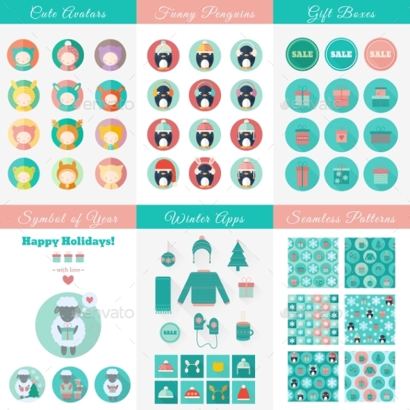 Christmas and New Year Elements - New Year Seasons/Holidays