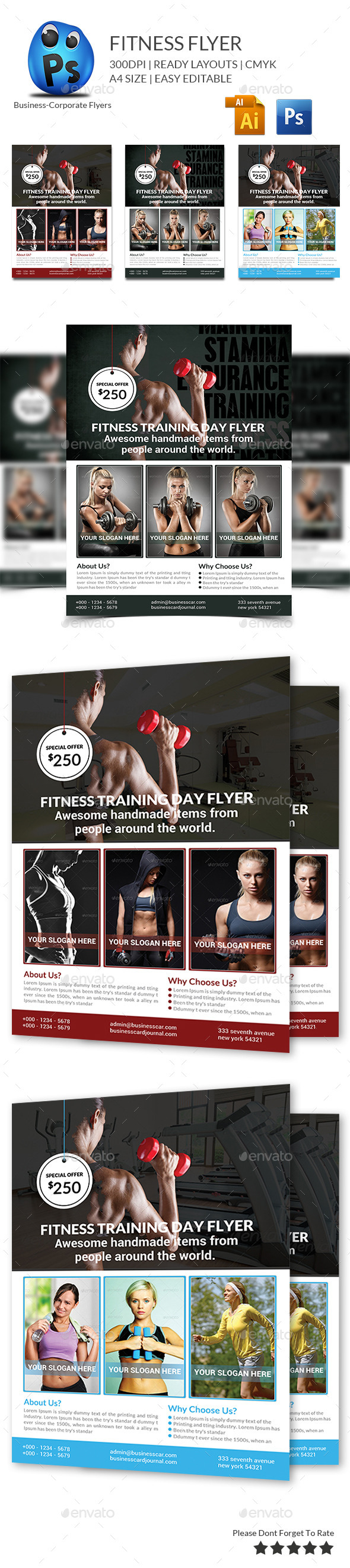 Fitness Flyer - Gym Flyer - Flyers Print Templates