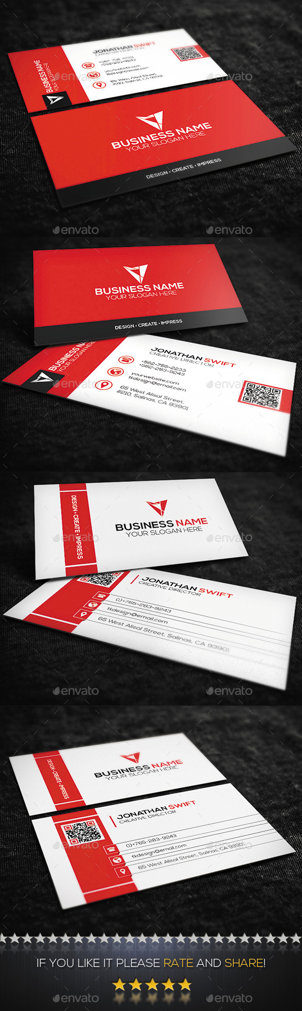 2 in 1 Corporate Business Card Bundle No.02 - Corporate Business Cards