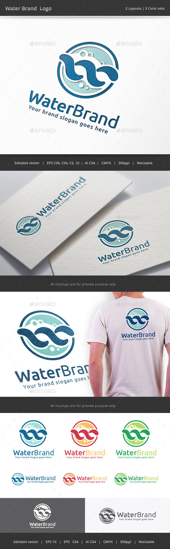 Water Brand Logo - Vector Abstract