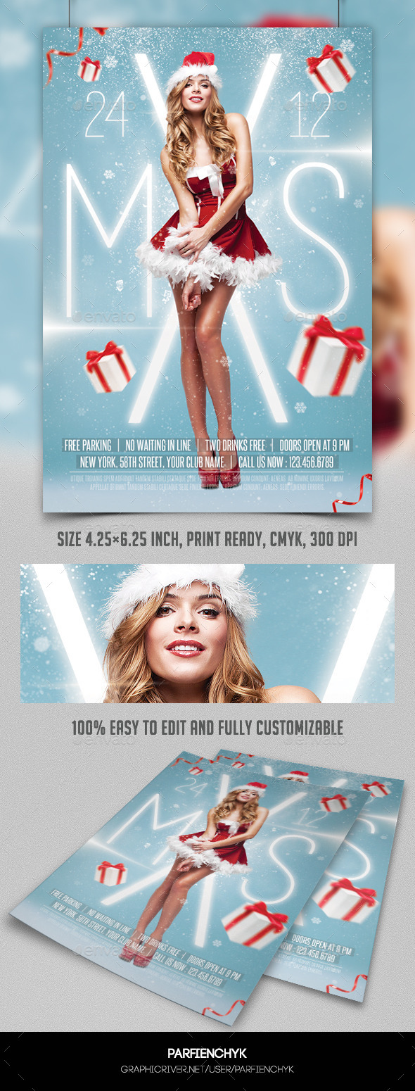 Christmas Party Flyer Template - Clubs & Parties Events