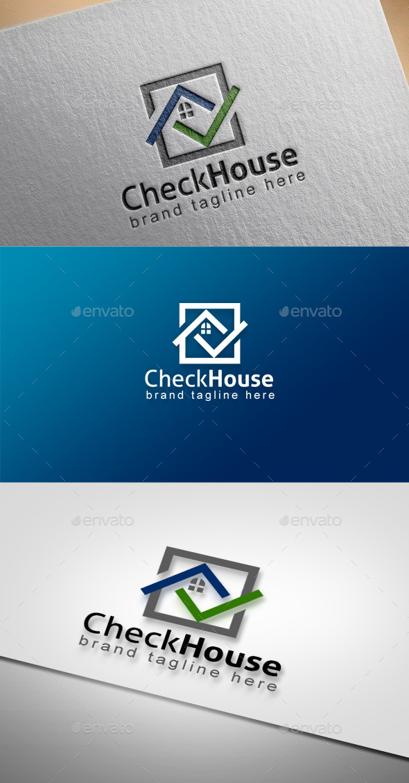 Check House - Buildings Logo Templates