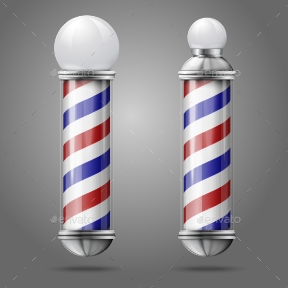 Vintage Barber Shop Poles - Man-made Objects Objects