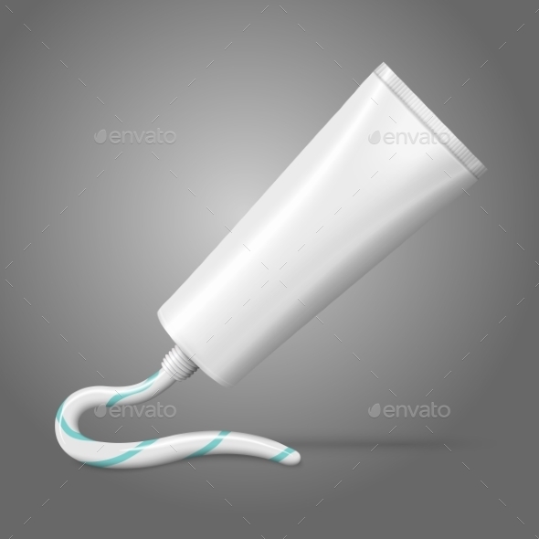 Tube with Squeezed Toothpaste - Man-made Objects Objects