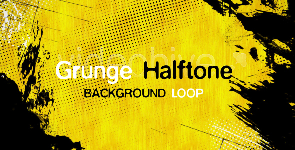 Grunge Halftone Background Loop