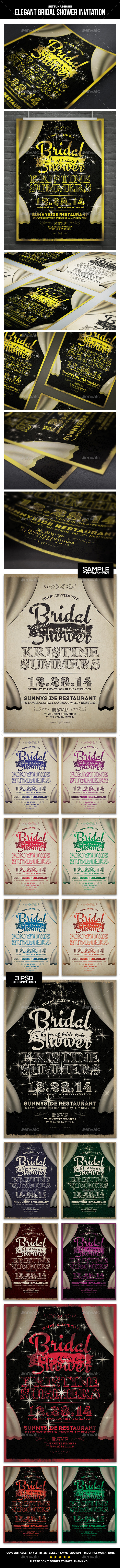 Elegant Bridal Shower Invitation - Invitations Cards & Invites