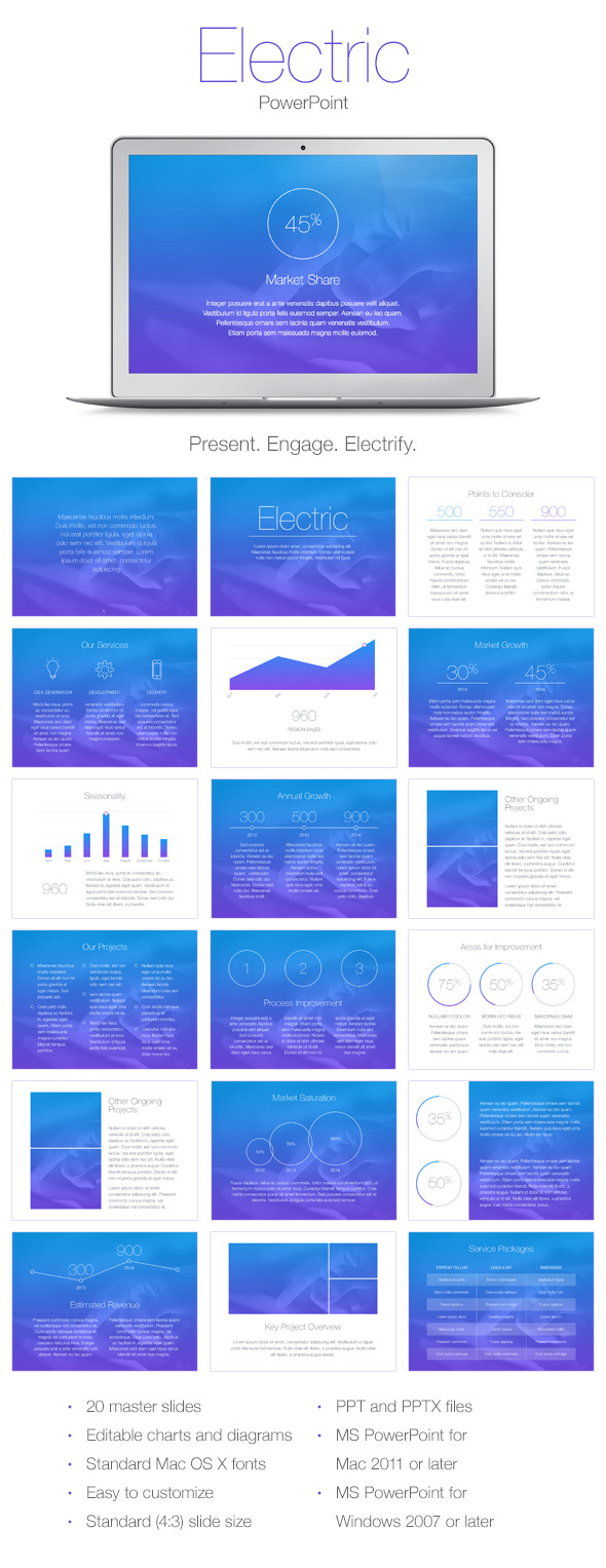 Electric PowerPoint Template - PowerPoint Templates Presentation Templates