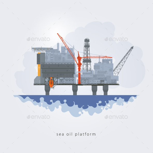 Sea Oil Platform - Industries Business