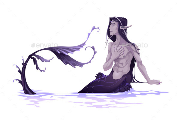 Atlantis Memories. Young Triton. - Monsters Characters