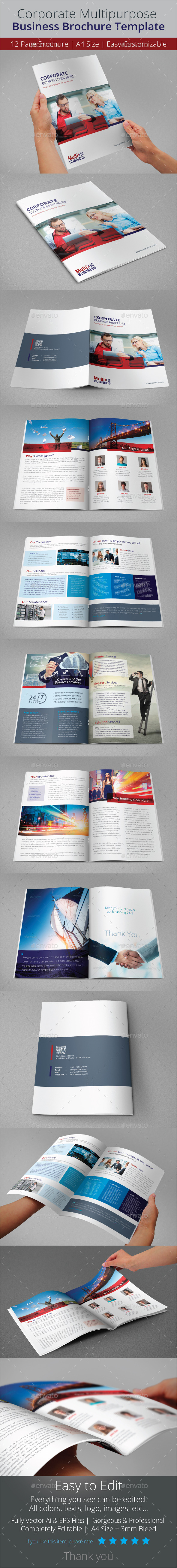 Corporate Multipurpose Business Brochure Template - Brochures Print Templates