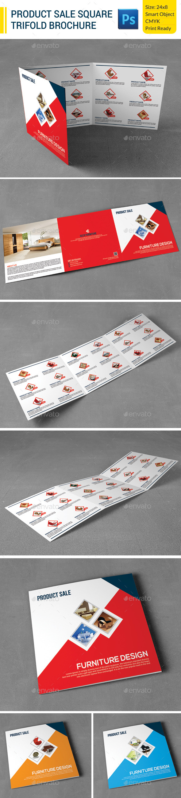 Product Sale Square Trifold Brochure - Catalogs Brochures