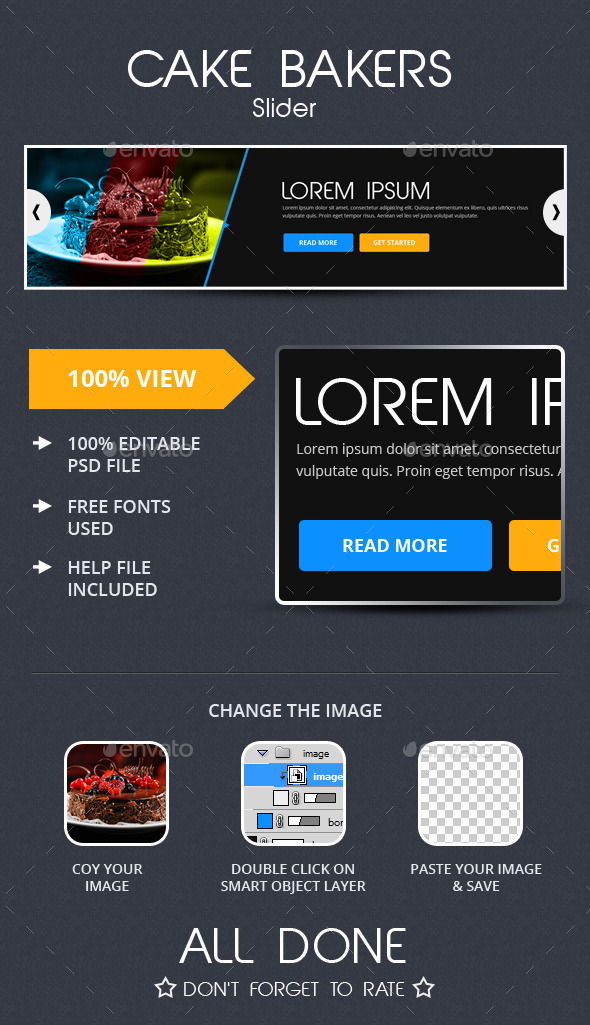 Cake Bakers Slider - Sliders & Features Web Elements
