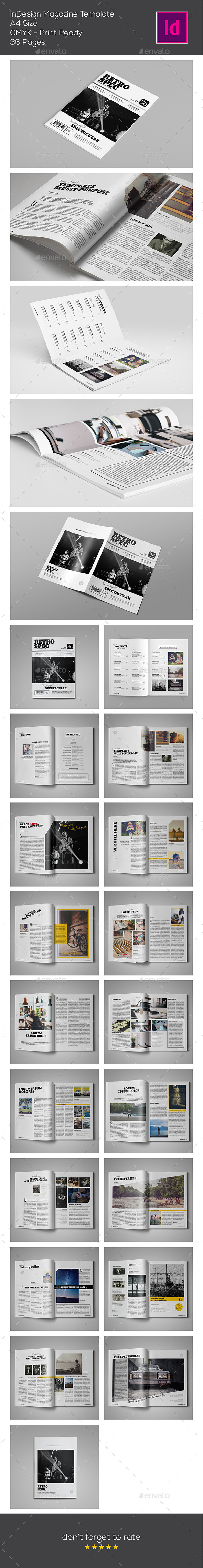 InDesign Magazine Template - Magazines Print Templates