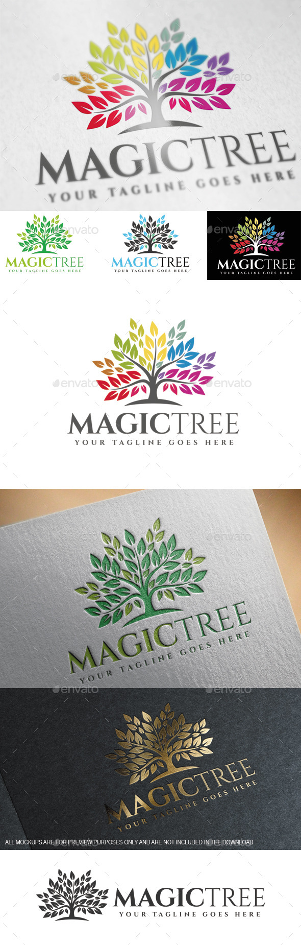 Magic Tree Logo Template - Nature Logo Templates