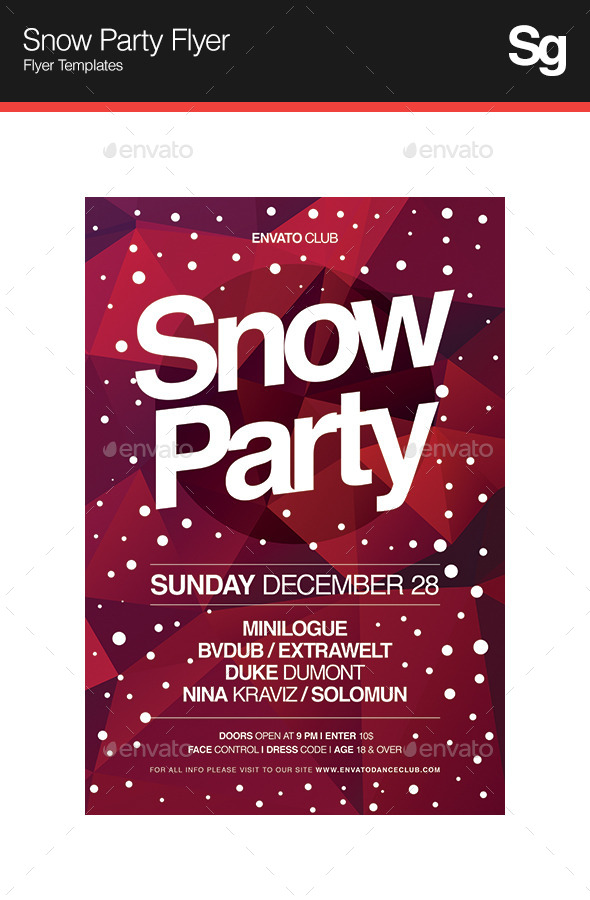 Snow Party Flyer - Holidays Events