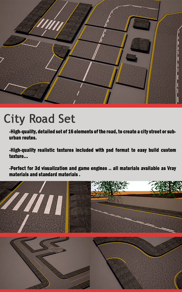 City Road Set - 3Docean 9695937