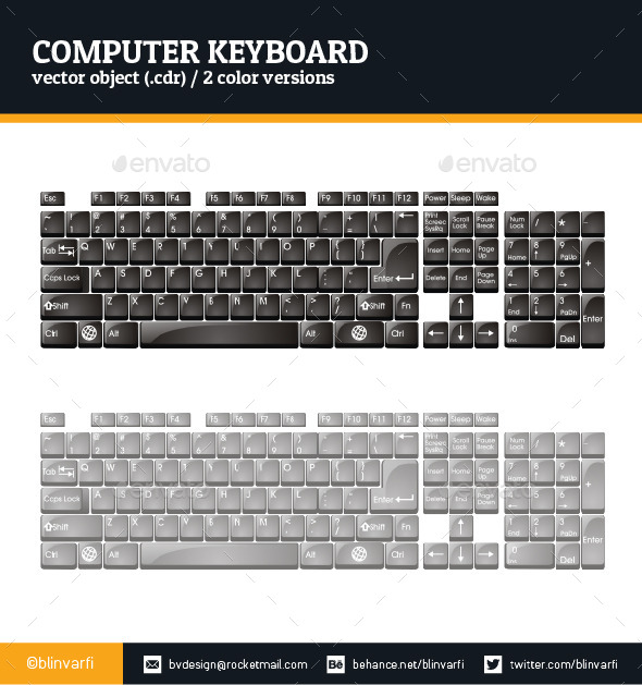 Computer Keyboard - Objects 3D Renders