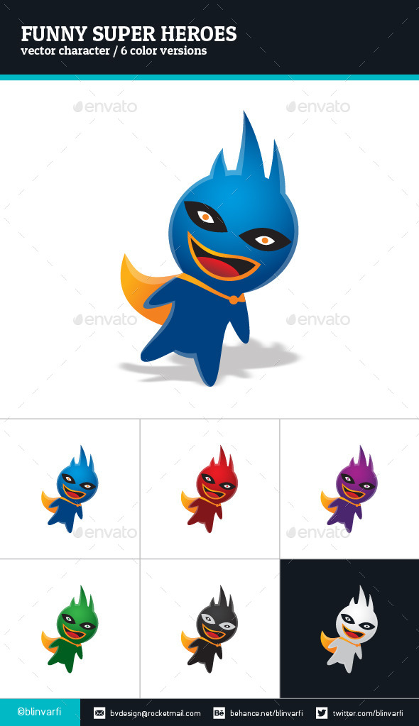 Funny Super Heroes - Monsters Characters