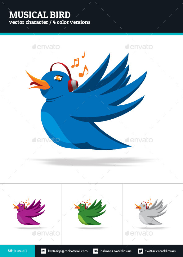 Musical Bird - Animals Characters