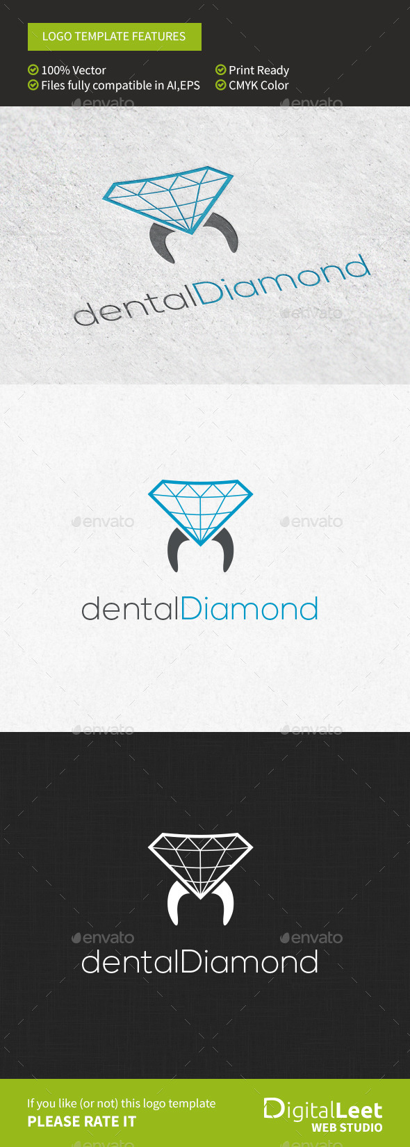 Dental Diamond - Symbols Logo Templates